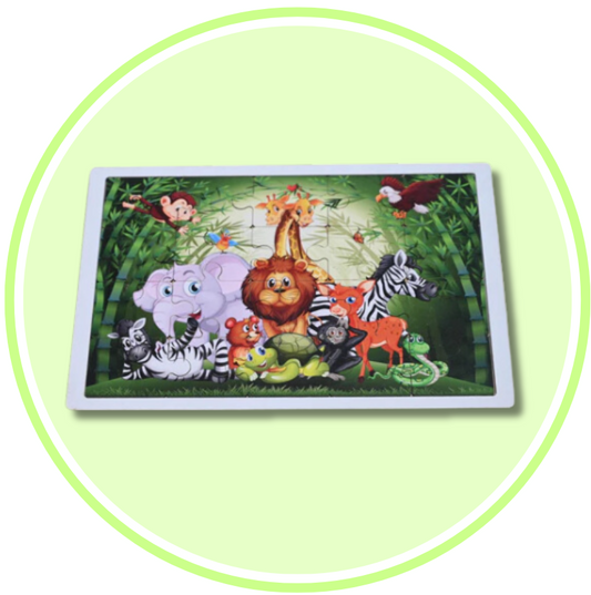 Animals Jungle Theme Jigsaw Wooden Puzzles