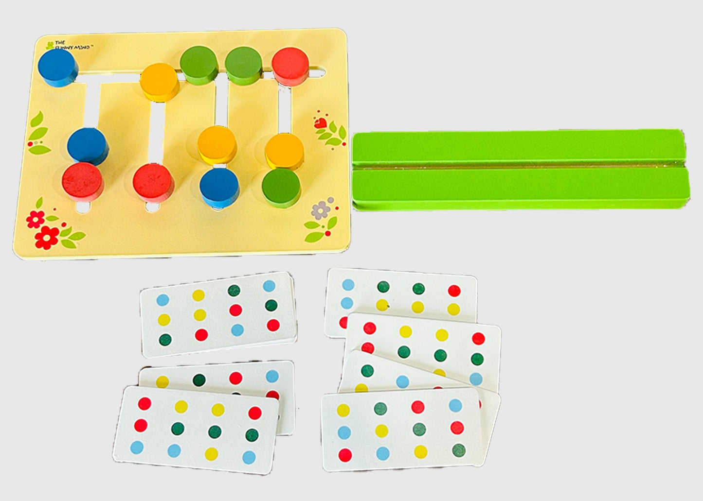 Colour and Pattern Matching Montessori Wooden Slide Puzzle